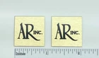Small AR Inc. Acoustic Research Speaker Badge Logo Emblem Turntable PAIR