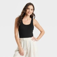 Women's Slim Fit Tank Top - a New Day Black XL