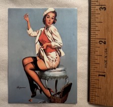 Sexy Sewing Beret Stockings Pinup girl skateboard sticker decal guitar humor