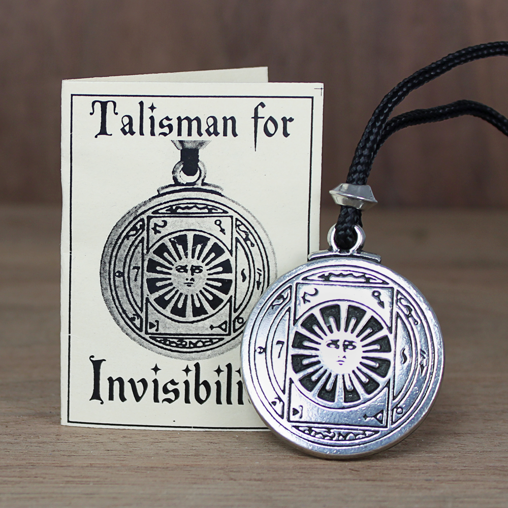 Talisman Of Invisibility Pendant - Black Pullet Amulet For Occult & Magical Practice (Pewter)