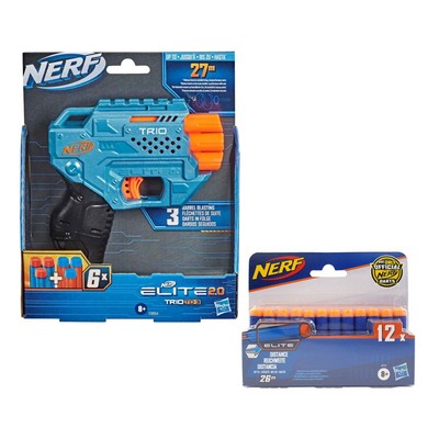 NERF Elite 2.0 Trio TD-3 Blaster Spielzeugpistole mit Darts ab 8 Jahren