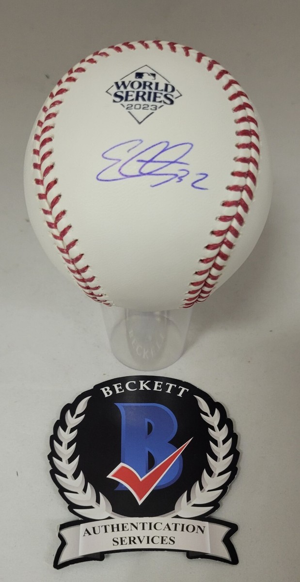 Evan Carter 直筆サイン エバンカーター　mlb auto EVAN CARTER AUTO SIGNED 23 WORLD SERIES OFFICIAL BASEBALL TEXAS
