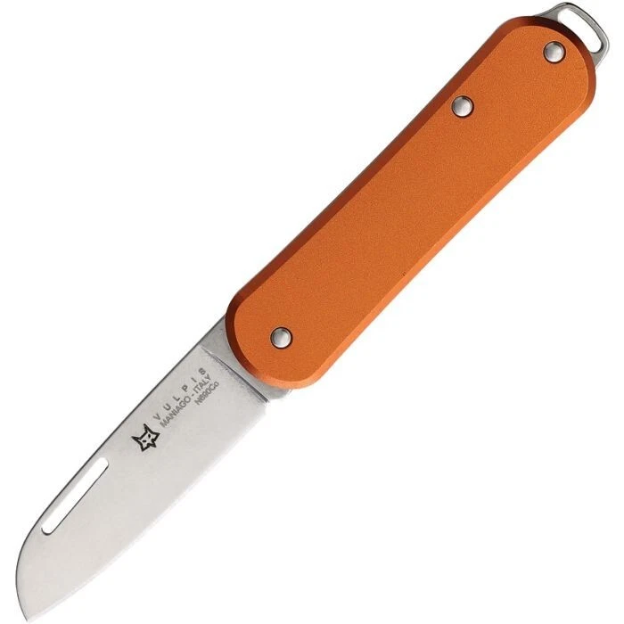 Cuchillo Plegable Fox Vulpis 1.75" Bohler N690 Hoja de Acero Naranja Mango de Aluminio Foto 2 de 3