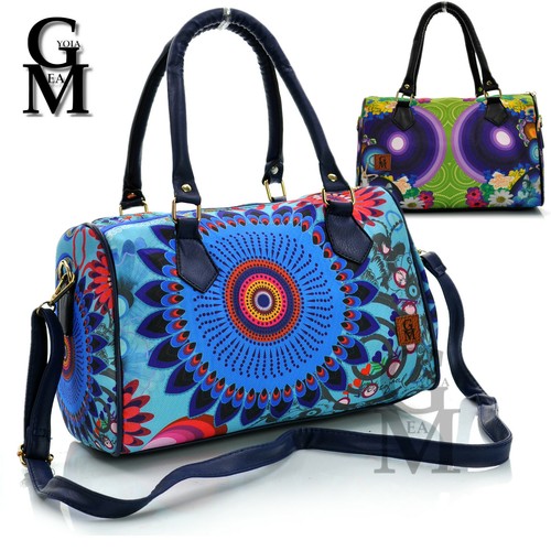 GM Bauletto nuova tracolla donna borsa borsetta fantasia colorata fiori  estiva | eBay