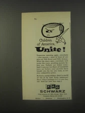 1956 F.A.O. Schwarz Toys Ad - Children of America, Unite