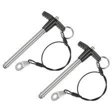 2Pcs t Handle Lock Pins, 8mm Dia. 80mm Usage Long Push-Button Ball Locking Pin