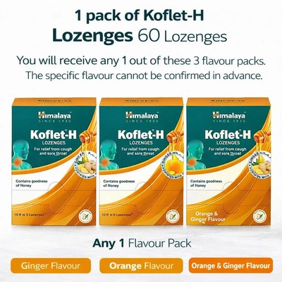 Himalaya Koflet-H Lozenges 60 Lozenges | Herbal | Free Shipping Throat Care