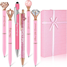 6 Pcs Fancy Pens for Women Crystal Diamond Pen for Journaling Pretty Glitter Bal