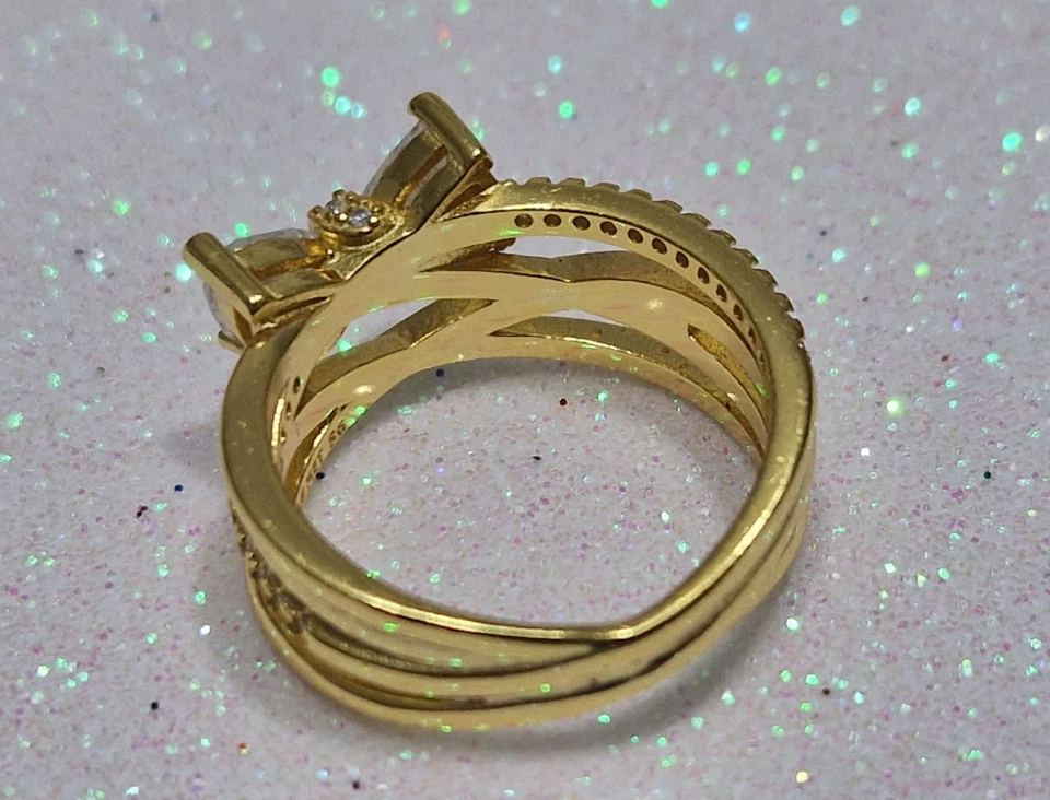 Anello Fascia intrecciata E Fiocco Argento S925 tg 56/17,8 - Immagine 4 di 4