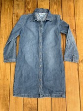 Vintage Y2K Tommy Hilfiger Jeans Denim Dress Womens 10 Long Sleeve Button Down