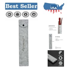 Luxurious Gray Felt Case Bag for Soprano Recorder and Kids Flute - Compact Size