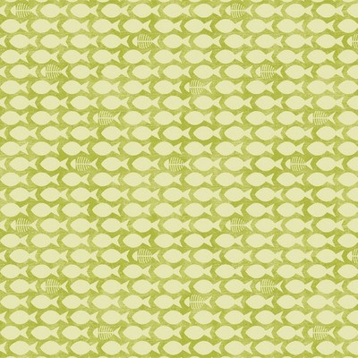 Feline Drive Fabric COZY CATS Fish & Bones Lime Green - Fat Quarter (18''x22'') FQ