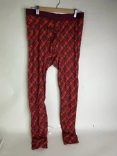 2xist Essential Cotton Long John Pants Under Layer Abstract Plaid Mens Size L