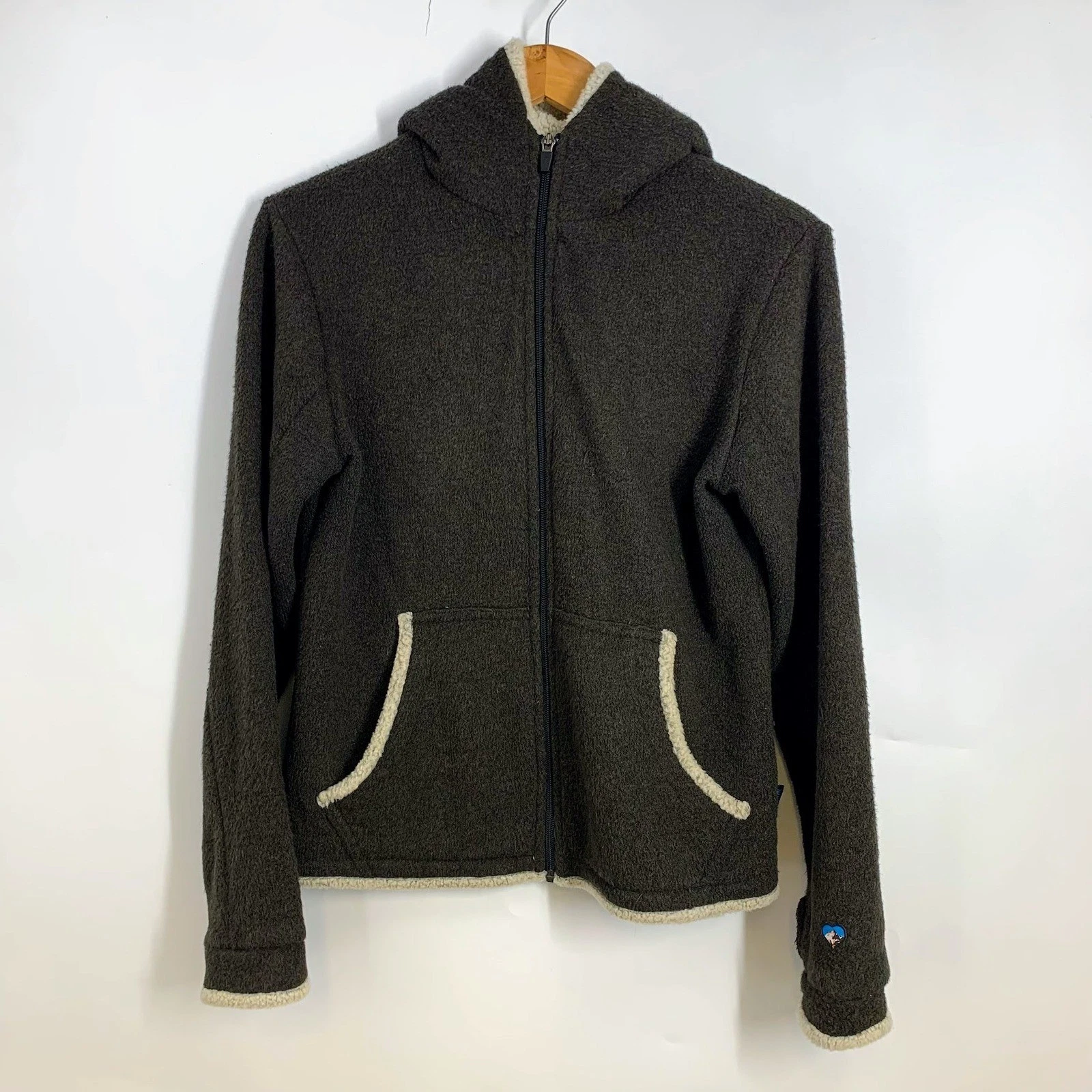 KUHL Women's Dark Brown Fleece Lined Hooded Zip Up Jacket Size M