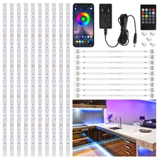 Sixdefly 10 Pcs Rgb under Cabinet Lighting Kit, App and Remote Control