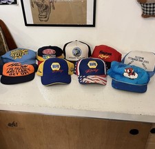 Vtg Hat Lot 9 Hats Racing Trucker Dad Cap 70 ...