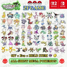 ✨CHOOSE ANY 6IV SHINY MEGA POKEMON🚀POKEMON LEGENDS ZA✨Online delivery⚡ALPHA