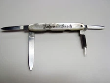 Vintage Anheuser-Busch Pearl Handled Pocket Knife w/Four Blades, St. Louis, MO