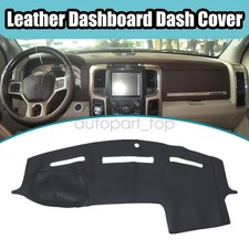 Leather Dashboard Dash Cover Dashmat Mat Fits 2010-2018 Dodge Ram 1500 2500 3500