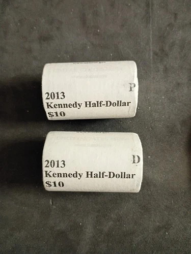 2013 P & D Kennedy Half Dollar U.S. Mint Sealed NIFC UNC Rolls