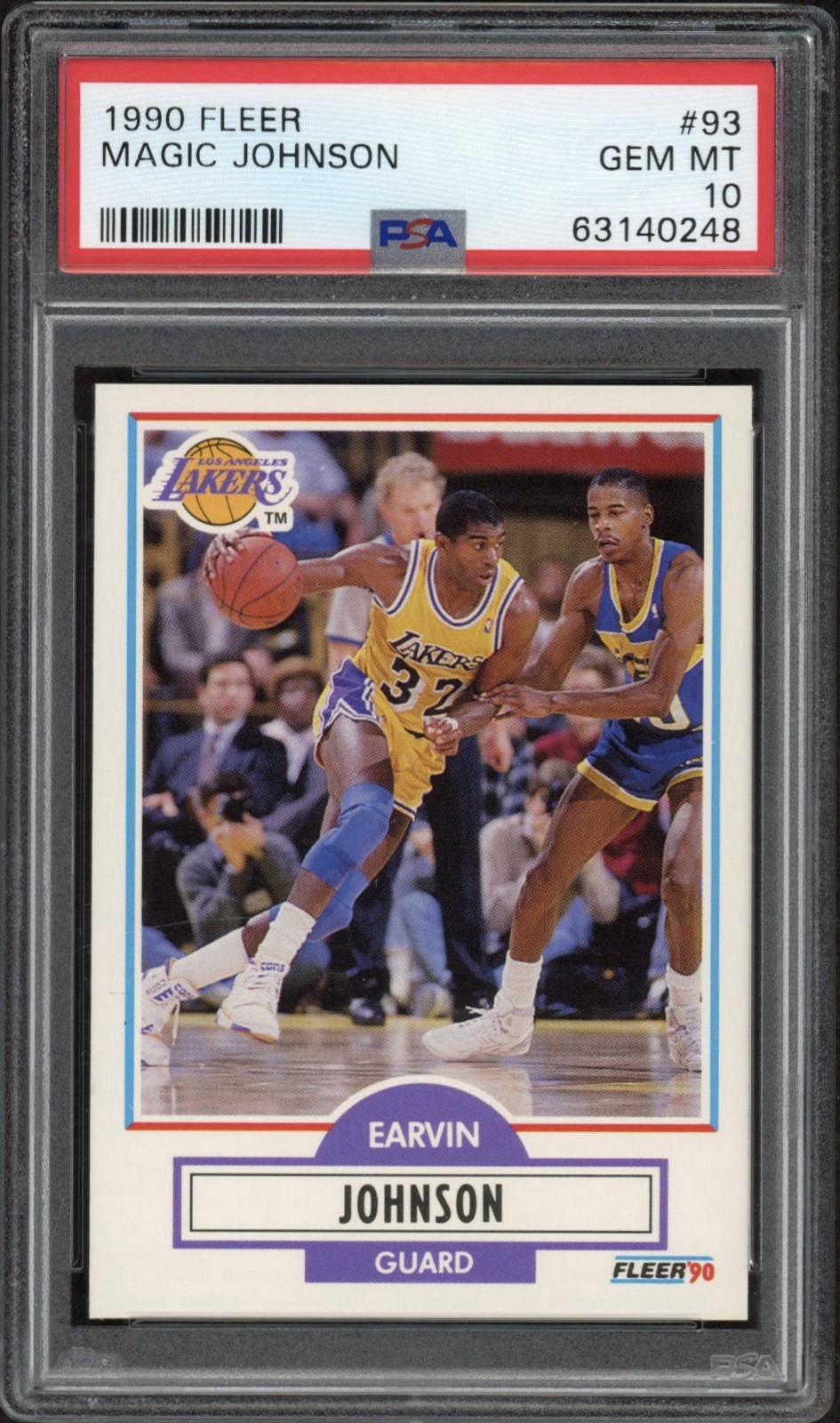 1990 Fleer Magic Johnson #93 PSA 10 GEM MT HOF Los Angeles Lakers