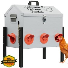 NEYCIL 50LB Automatic Chicken Feeder Metal Poultry No-Waste