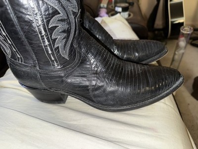 Dan Post black Teju Lizard Skin Boots Size 10 B