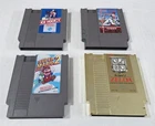 T-132 VINTAGE NINTENDO NES LOT LEGEND OF ZELDA RBI BASEBALL ICE HOCKEY MARIO 2