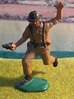 Vintage Marx Hard Plastic WW2 British Officer Running 60mm Scale