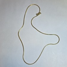 Yellow Gold Snake Chain Necklace Lobster Claw Closure Gold Jewelry