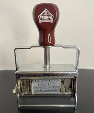 Vintage Triumph Flat Band Labeler Rubber Date Stamp – Made in USA