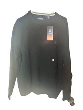 CHAPS NWT Men  s Original Crew Sweater Newport Navy 100 Cotton Sz XL Preppy