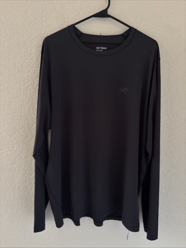 Arc'teryx Mens - Cormac Crew L/S Shirt Tee T-shirt - Black Size Large