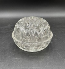 Vintage Clear Glass Domed Flower Frog With 19 Holes