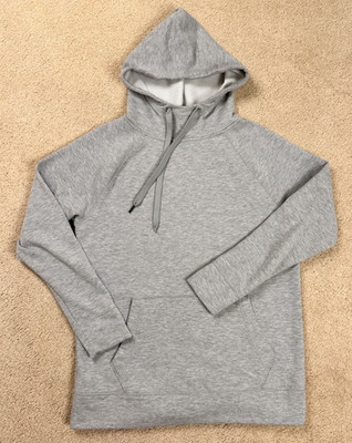 Athleta Gray Plain Blank Pullover Hoodie Hooded Sweatshirt Women's Medium