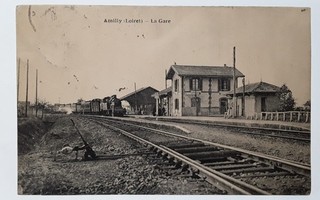 cpa 45 AMILLY (Loiret) La Gare voyagé