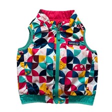 Patagonia Kids Reversible Vest Colorful Geometric Pattern And pink