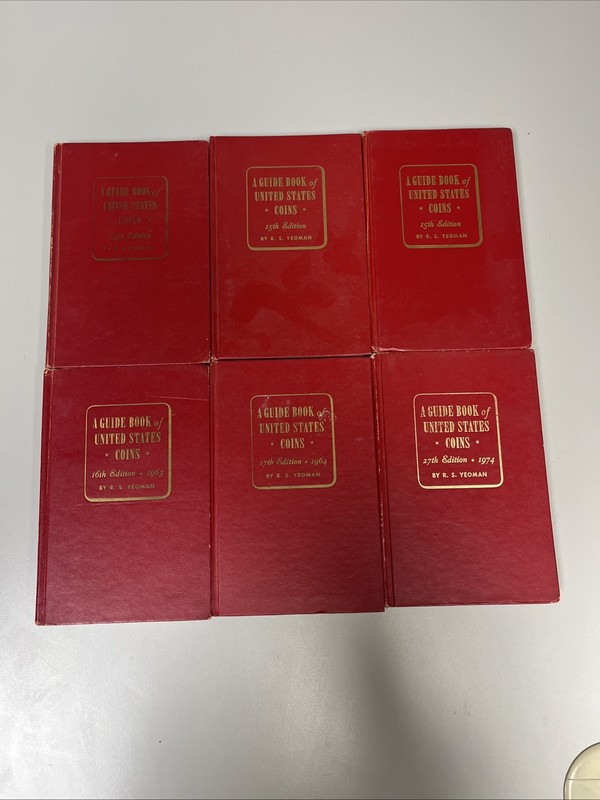 Vintage Lot Of 6~ A Guide Book Of United States Coins (Red Book)