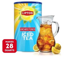 Lipton Unsweetened Black Tea Iced Tea Mix, 28 Quarts Pack of 1 FREE FAST SHIP