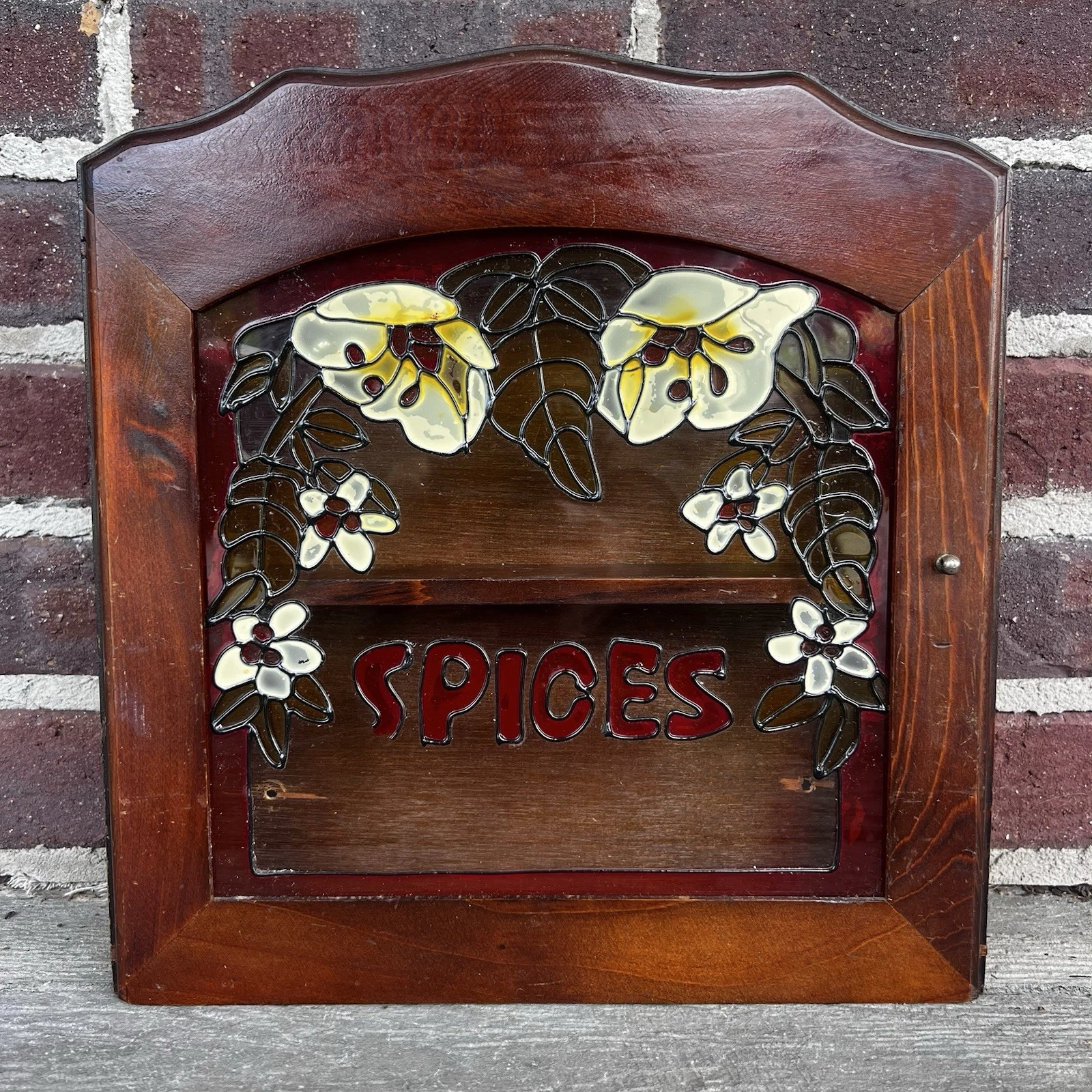 Vintage Spice Cabinet Cottage Core Farmhouse Faux Stained Glass Jay Imports
Opens in a new window or