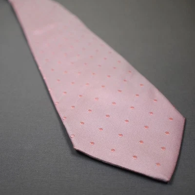 E. MARINELLA Napoli 100% silk tie pink polka dots width 9.5cm - Bild 1 von 4