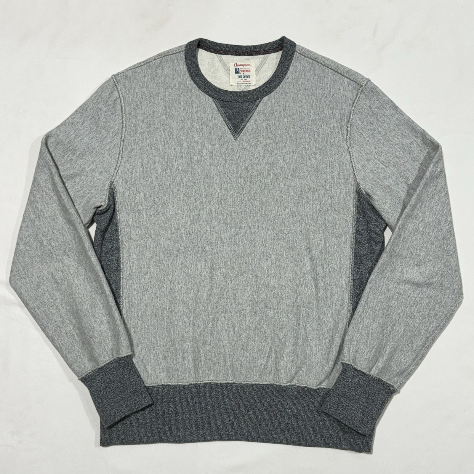 Todd Snyder X Champion Midweight Double V Crewneck Sweatshirt Running Man Size M