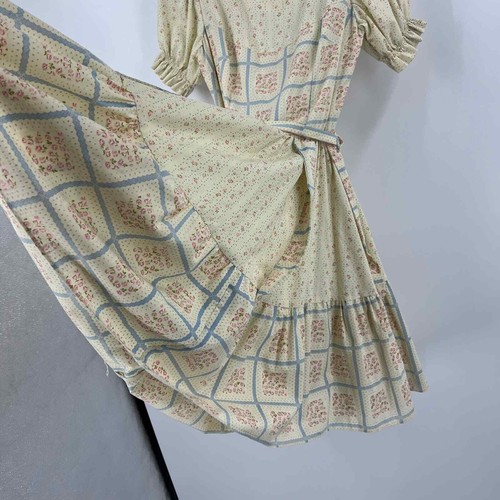 Abito da ballo vintage Western Fashions Prairie Calico floreale quadrato a strati 12 - Foto 9 di 13
