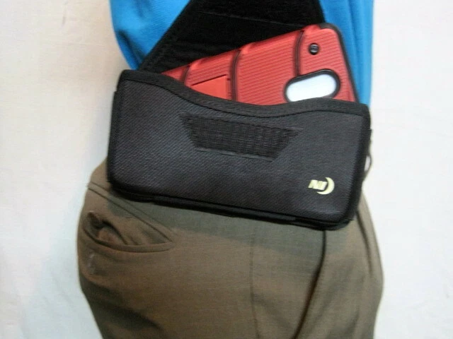 Rugged Hard Shell Holster Pouch Horizontal Fits LG V40 ThinQ Otterbox Case On NI - Image 3 of 4