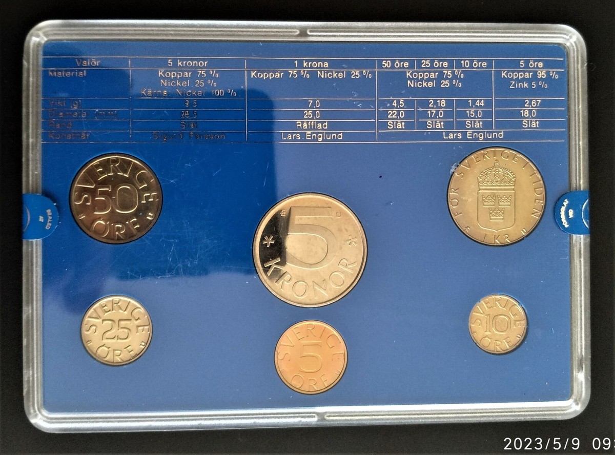 スエーデン　ミントセット　コレクション SWEDEN - 1983 - 6 COINS SEALED MINT SET - KM# MS27 | eBay