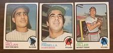 1973 Topps #407, #432 & #448 Baseball Card Lot