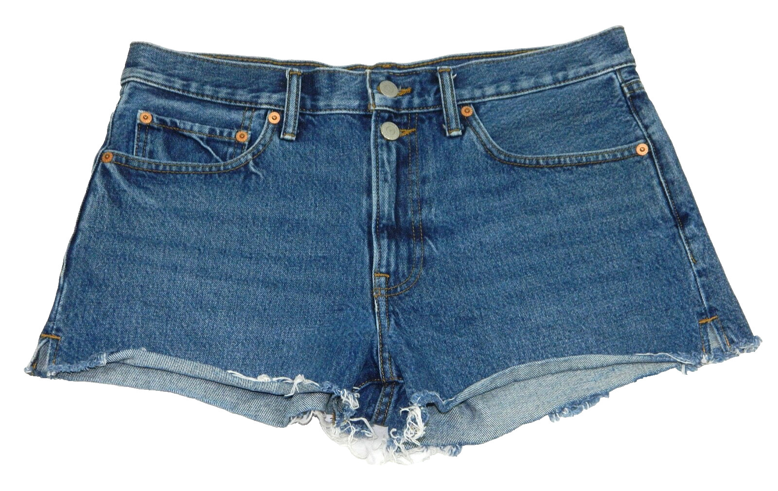 Women's Lucky Shorts Premium Denim Mid Rise Cut Off Tag 10/30 measured Size 31
