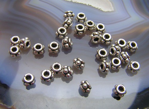 30 Bali STERLING SILVER 5mm Beads #647