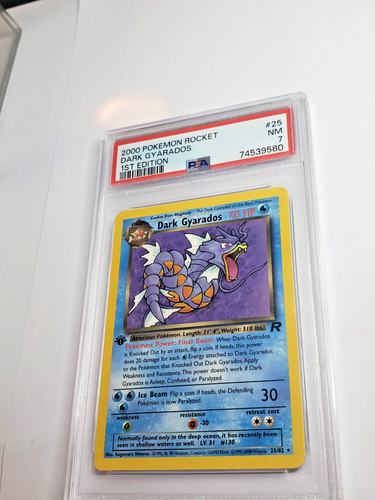 Dark Gyarados (1st Edition) graded PSA 7 for sale on eBay