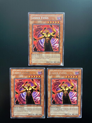 Yugioh Lesser Fiend LOD-003 Rare Unlimited Edition MP/HP X3